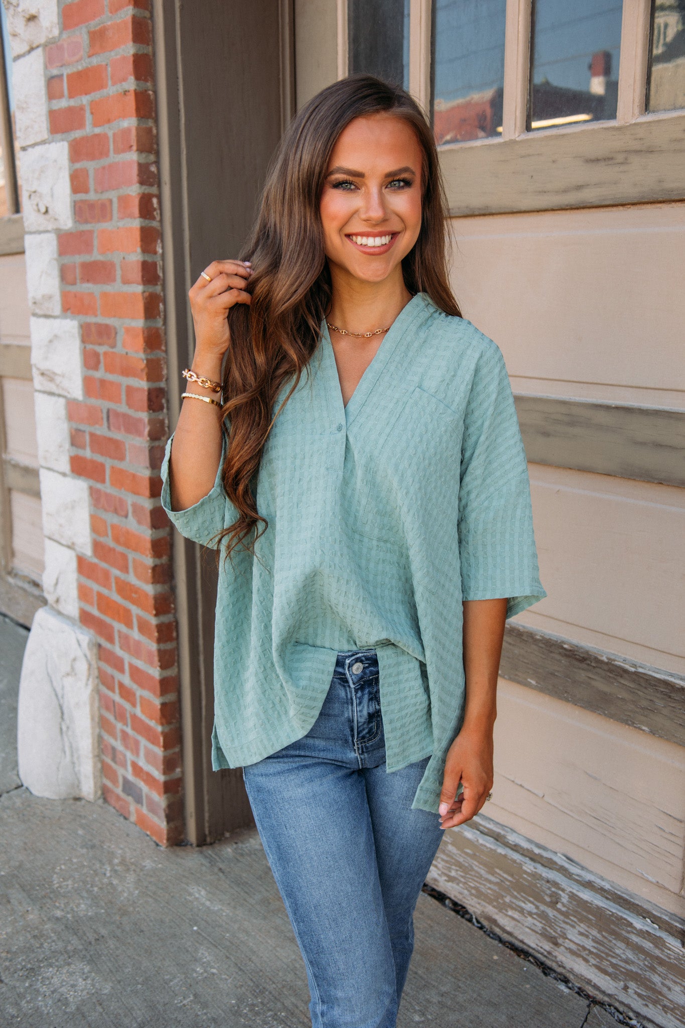 Style Statement Top - Sea Glass