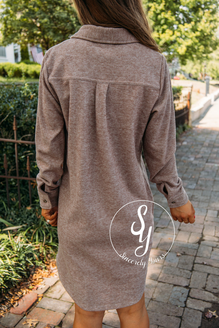 Falling For You Dress- Clove Heather