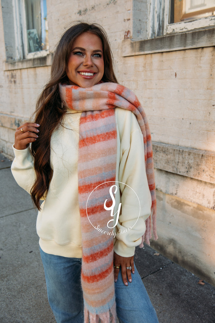 Cuddle Up For A Bit Scarf -Rose