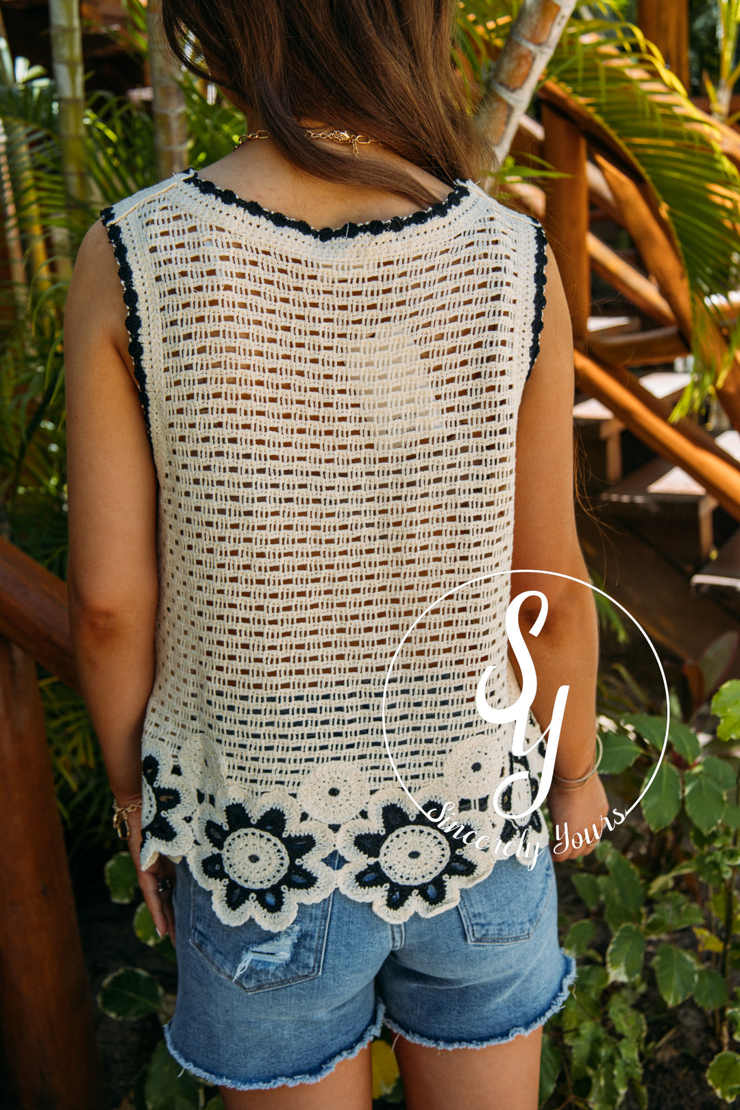 Flower Fun Tank- Natural