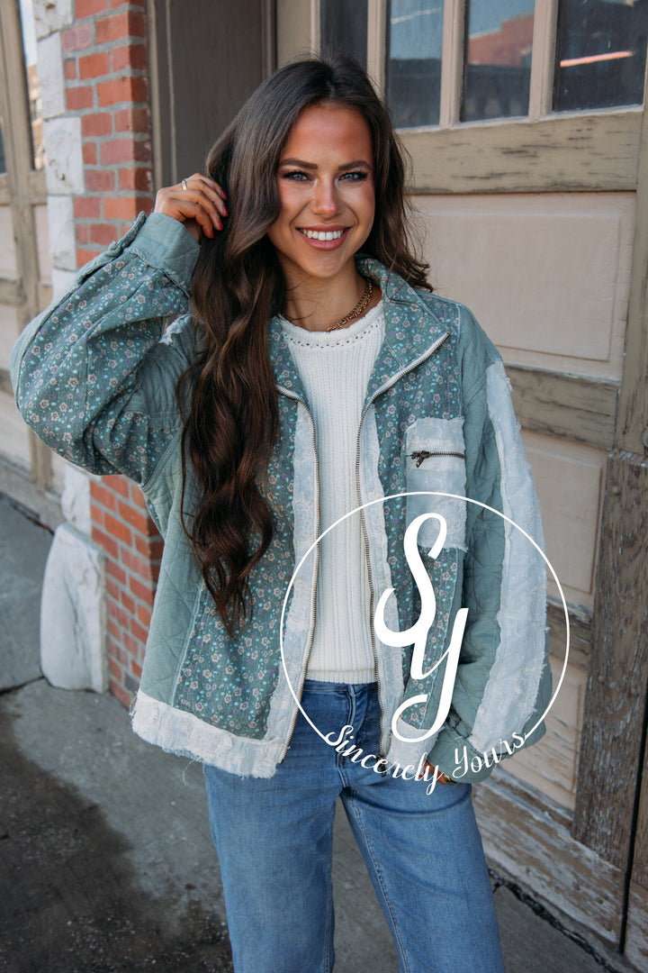 All The Fun Jacket- Seafoam