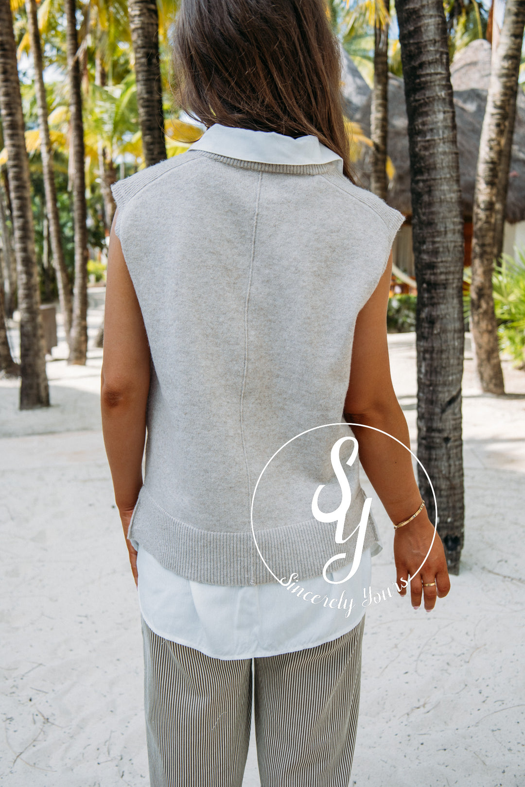 Shine Bright Layered Top - Cream/Beige