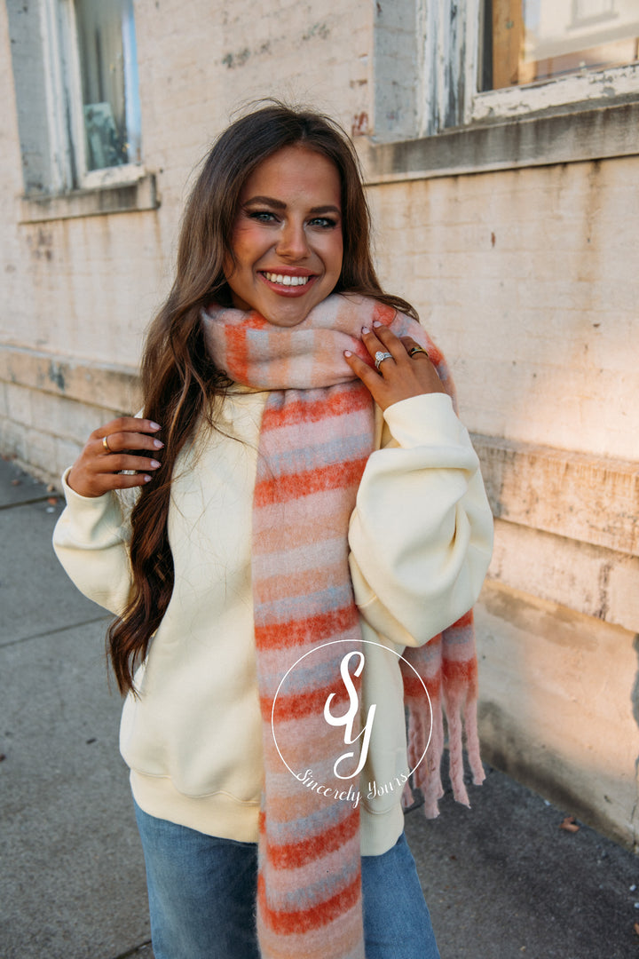 Cuddle Up For A Bit Scarf -Rose