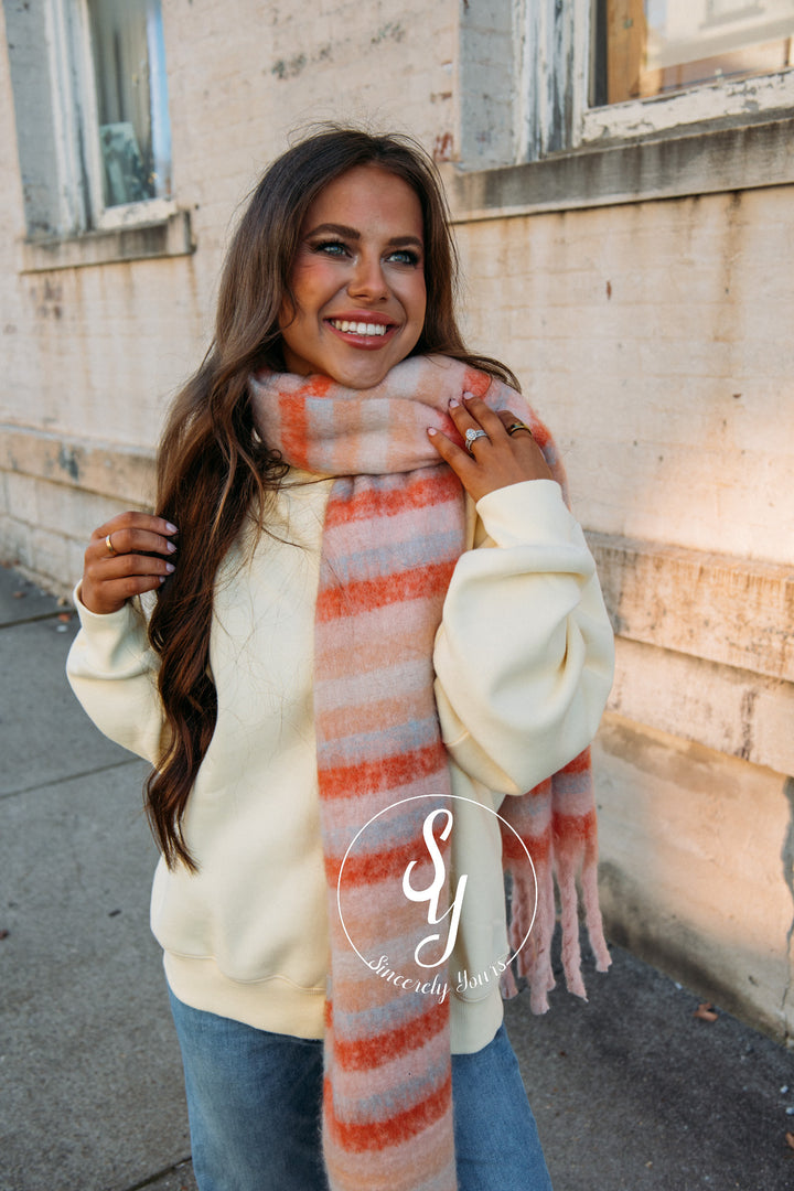 Cuddle Up For A Bit Scarf -Rose