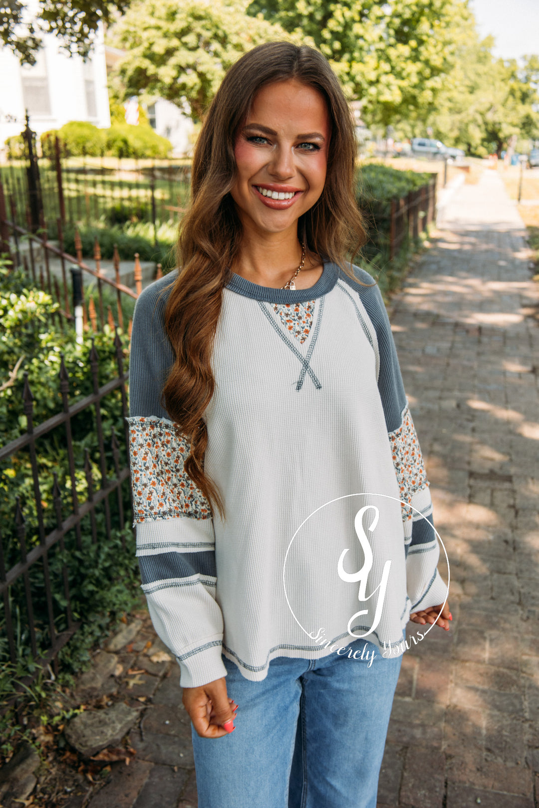 Wylder Top- Egg Shell Multi