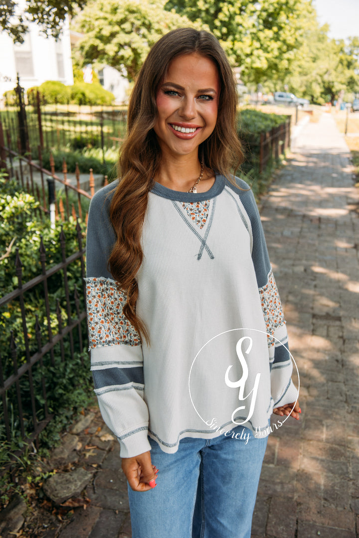 Wylder Top- Egg Shell Multi