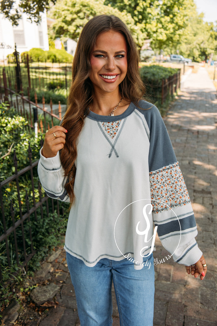 Wylder Top- Egg Shell Multi