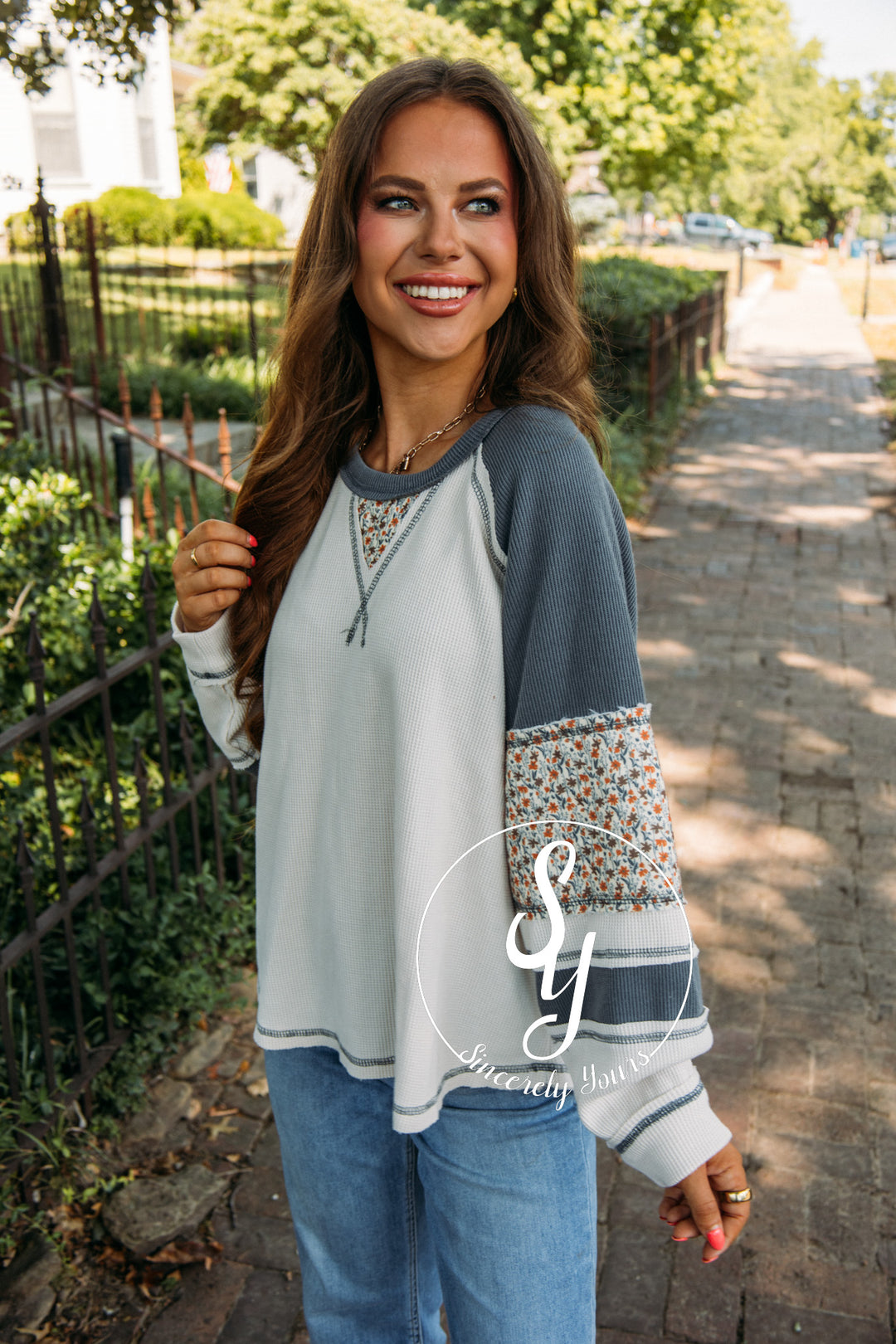Wylder Top- Egg Shell Multi