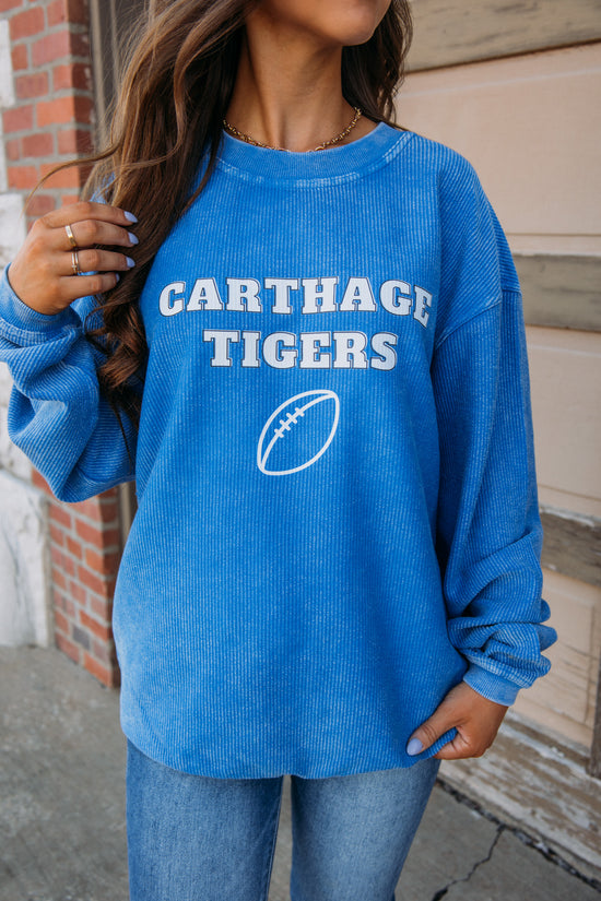 Carthage Tigers Football Corded Crew