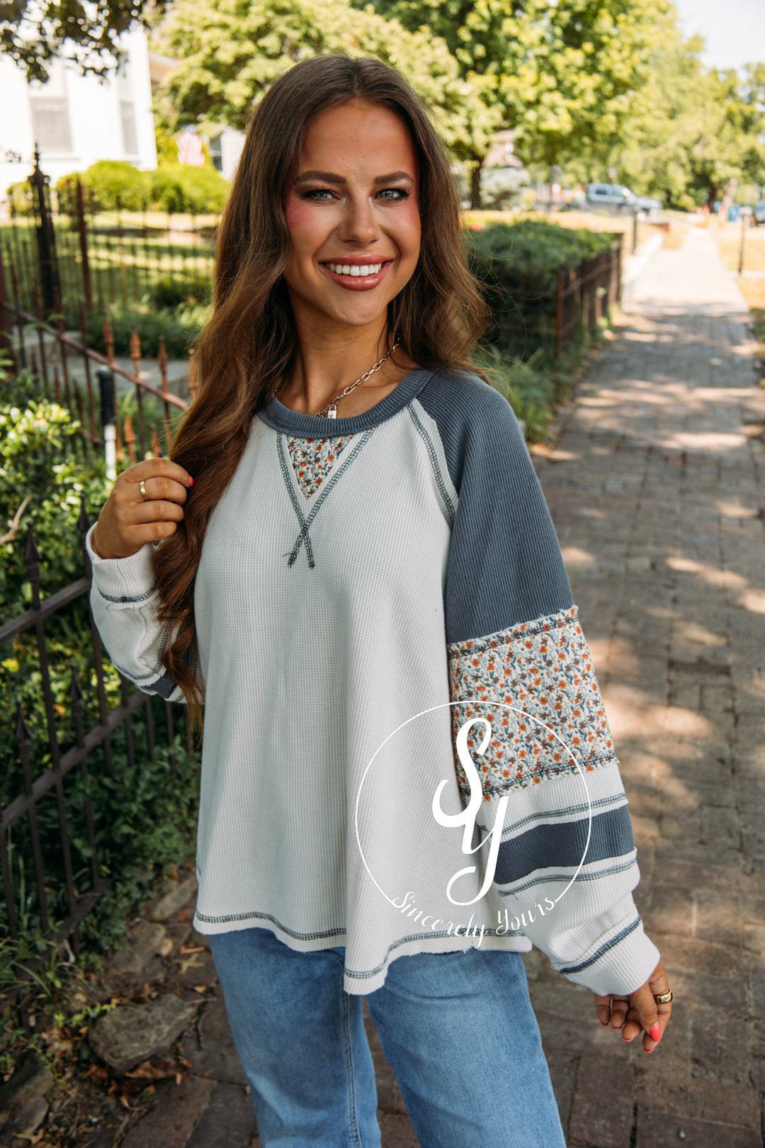 Wylder Top- Egg Shell Multi