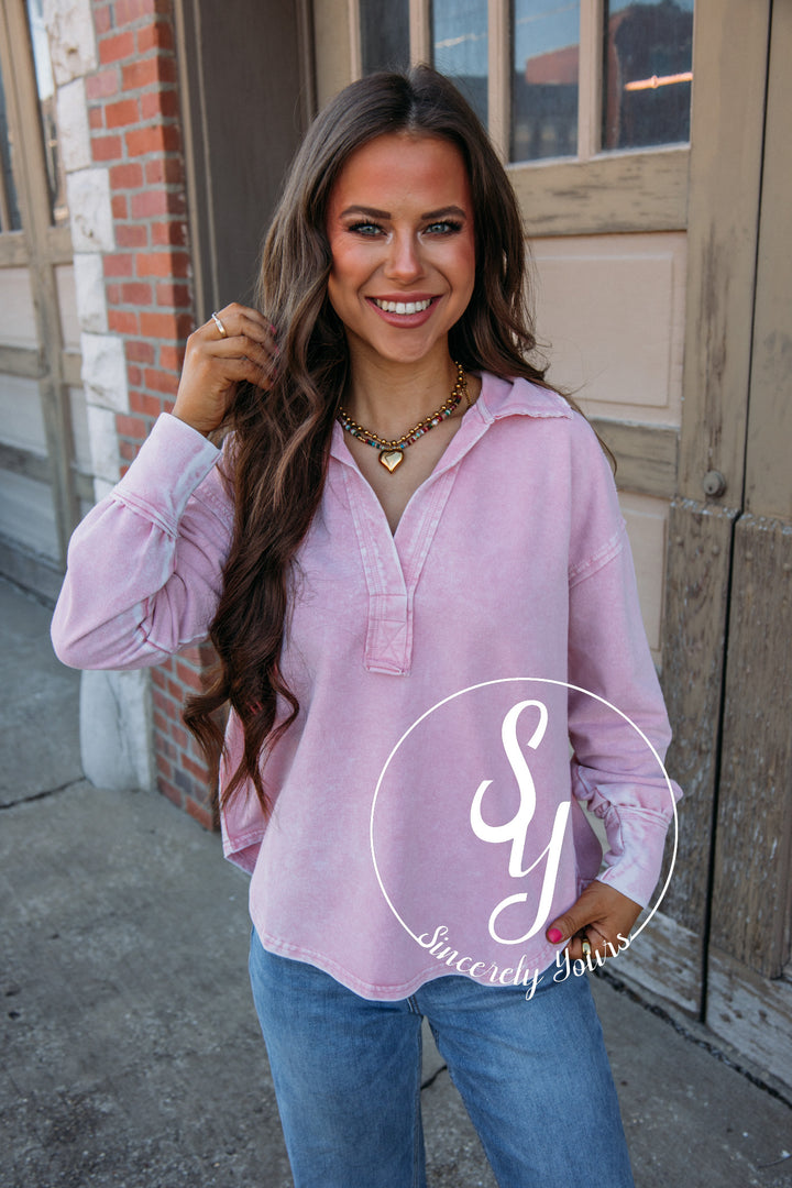 Shoreline Sanctuary Top-Pink