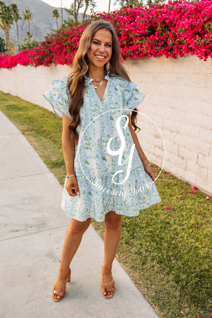 Sweet Magnolia Dress-Blue