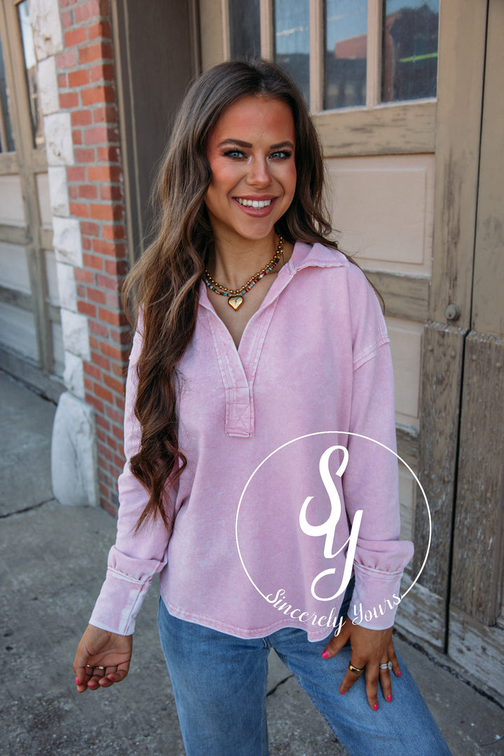 Shoreline Sanctuary Top-Pink