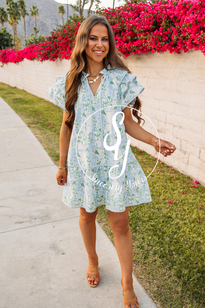 Sweet Magnolia Dress-Blue