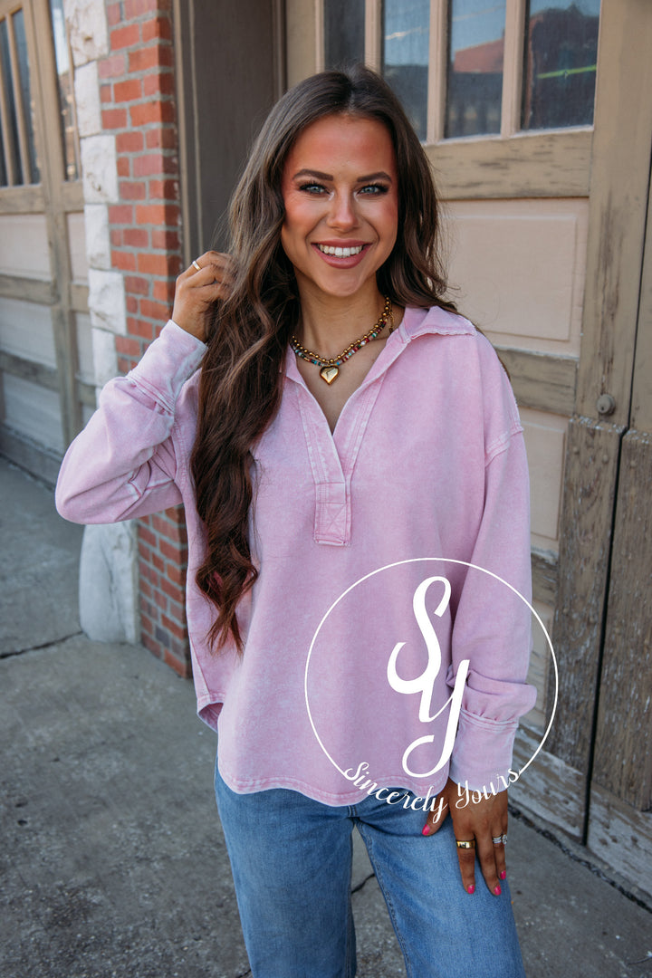 Shoreline Sanctuary Top-Pink