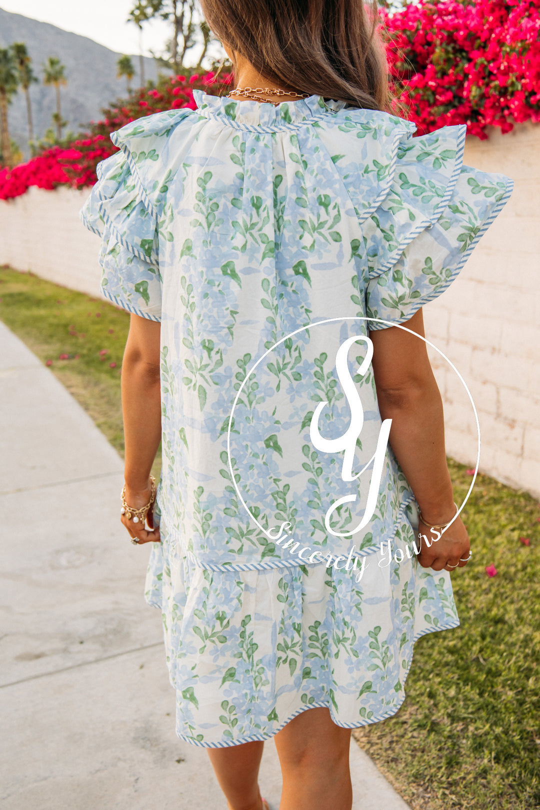 Sweet Magnolia Dress-Blue