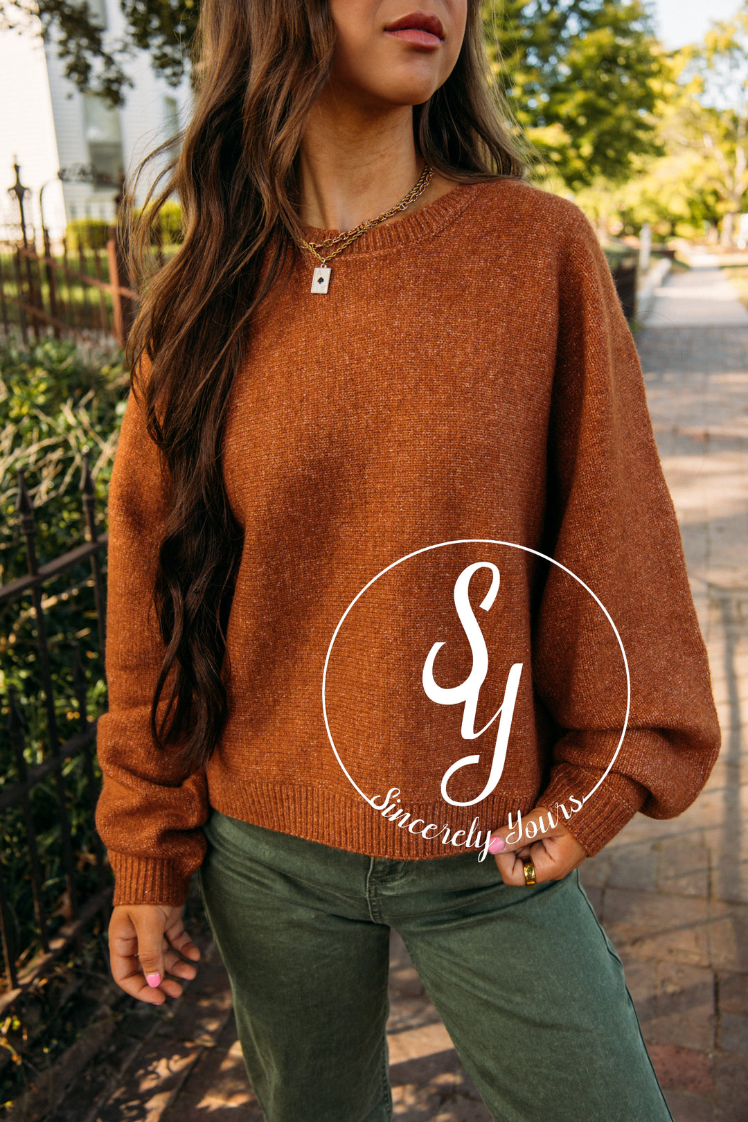 Latte Run Sweater- Chocolate