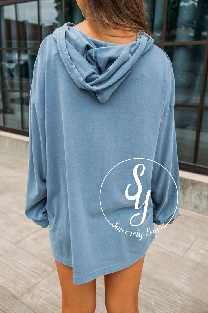 Saturday Hoodie - Gray Blue