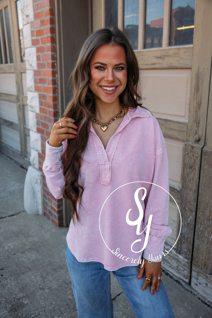 Shoreline Sanctuary Top-Pink