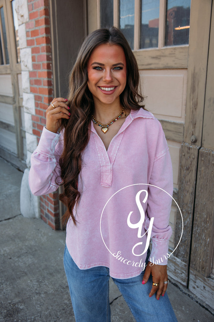 Shoreline Sanctuary Top-Pink