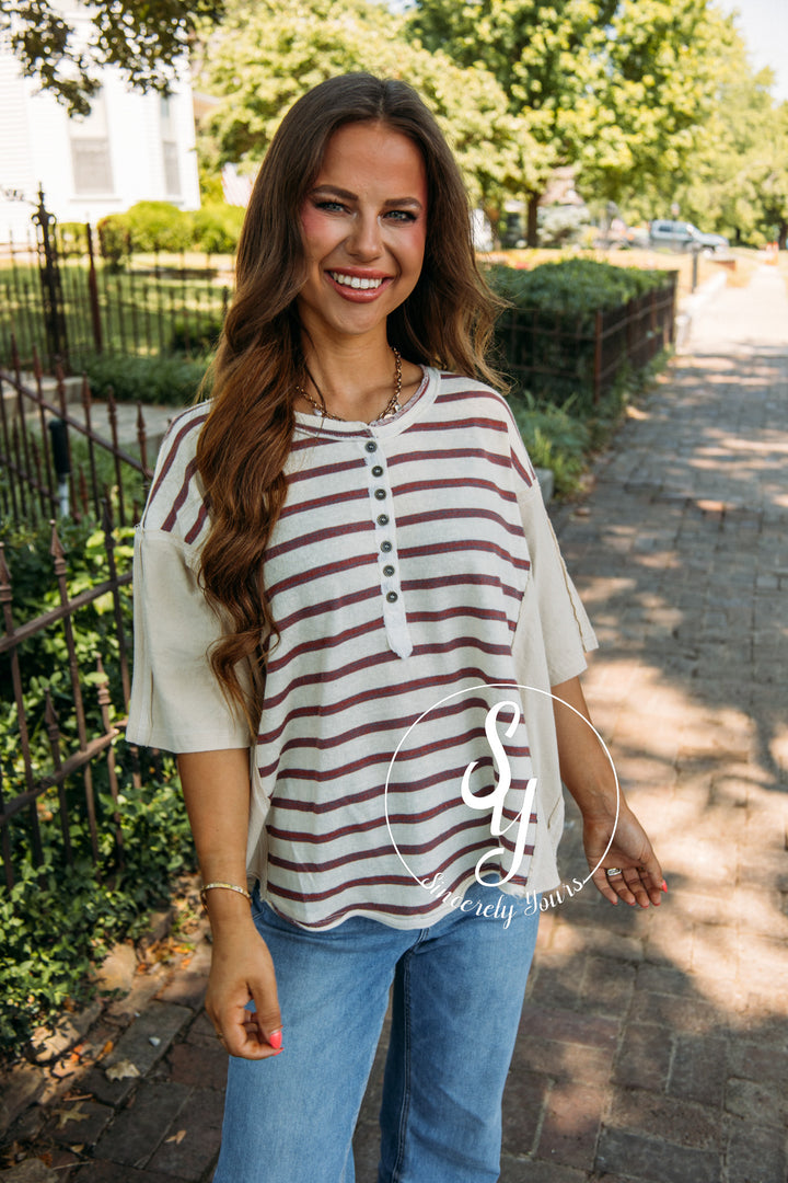 Class Act Top - Natural Burgundy