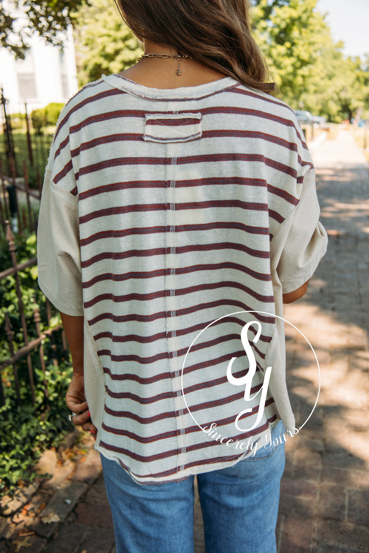 Class Act Top - Natural Burgundy