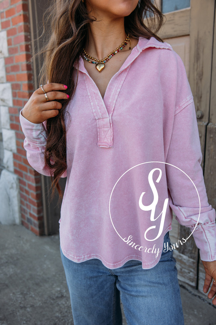 Shoreline Sanctuary Top-Pink