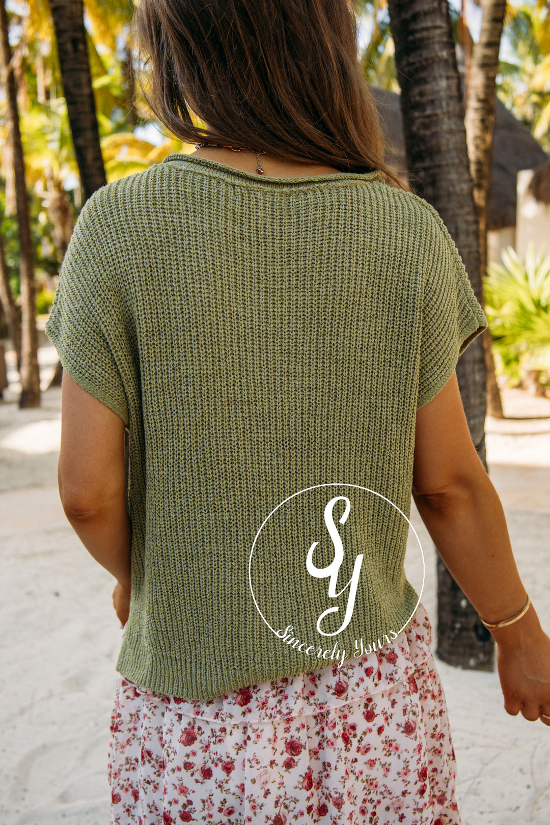 Couture Moment Top - Light Olive