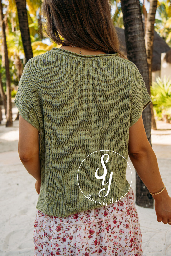 Couture Moment Top - Light Olive