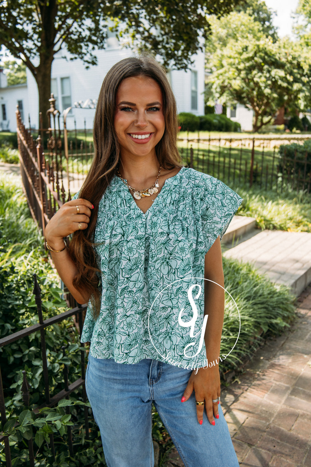 Fiesta Bloom Top-Green