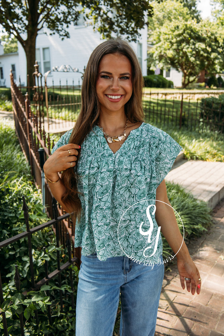 Fiesta Bloom Top-Green