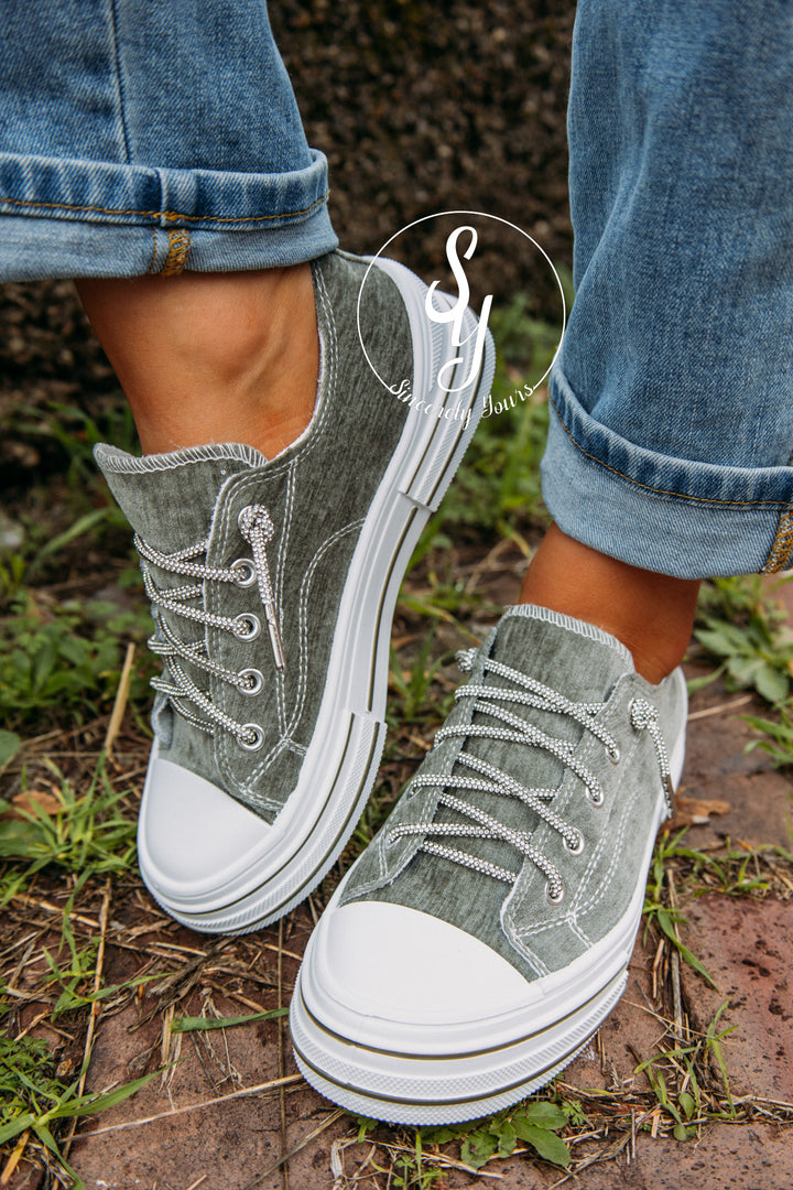 Ava Sneaker - Sage