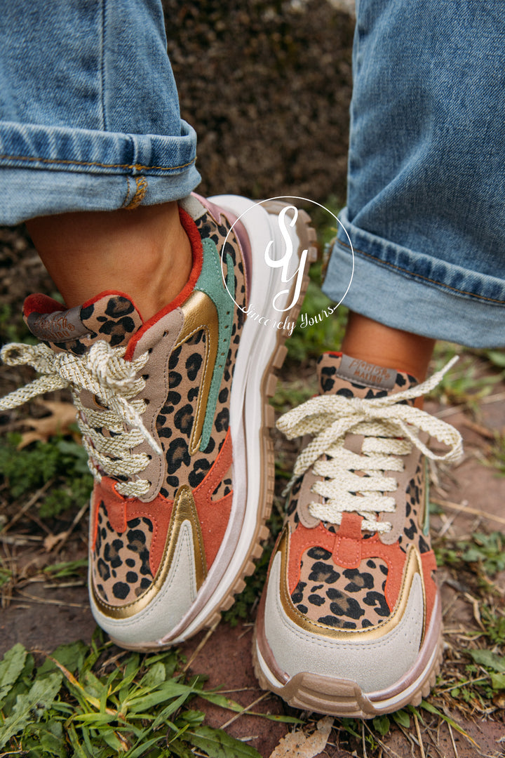 Lovely Leopard Sneaker - Leopard Suede