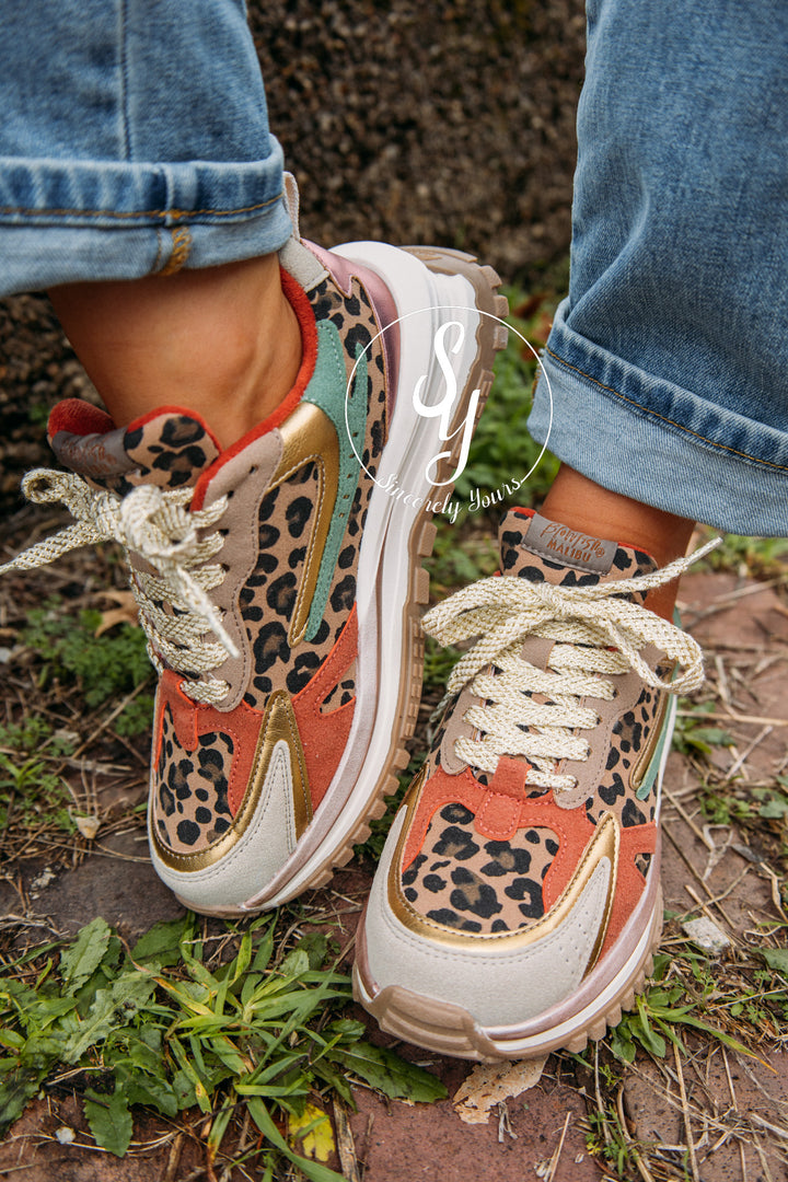 Lovely Leopard Sneaker - Leopard Suede