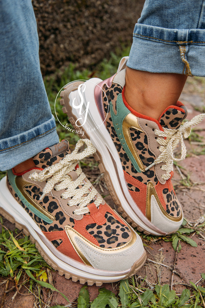 Lovely Leopard Sneaker - Leopard Suede