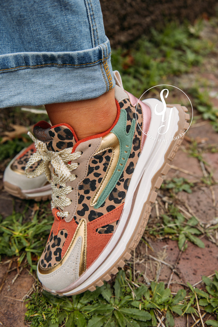 Lovely Leopard Sneaker - Leopard Suede