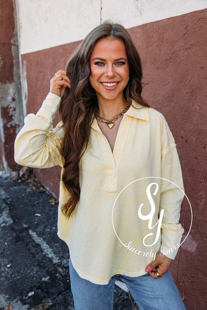 Shoreline Sanctuary Top- Yellow