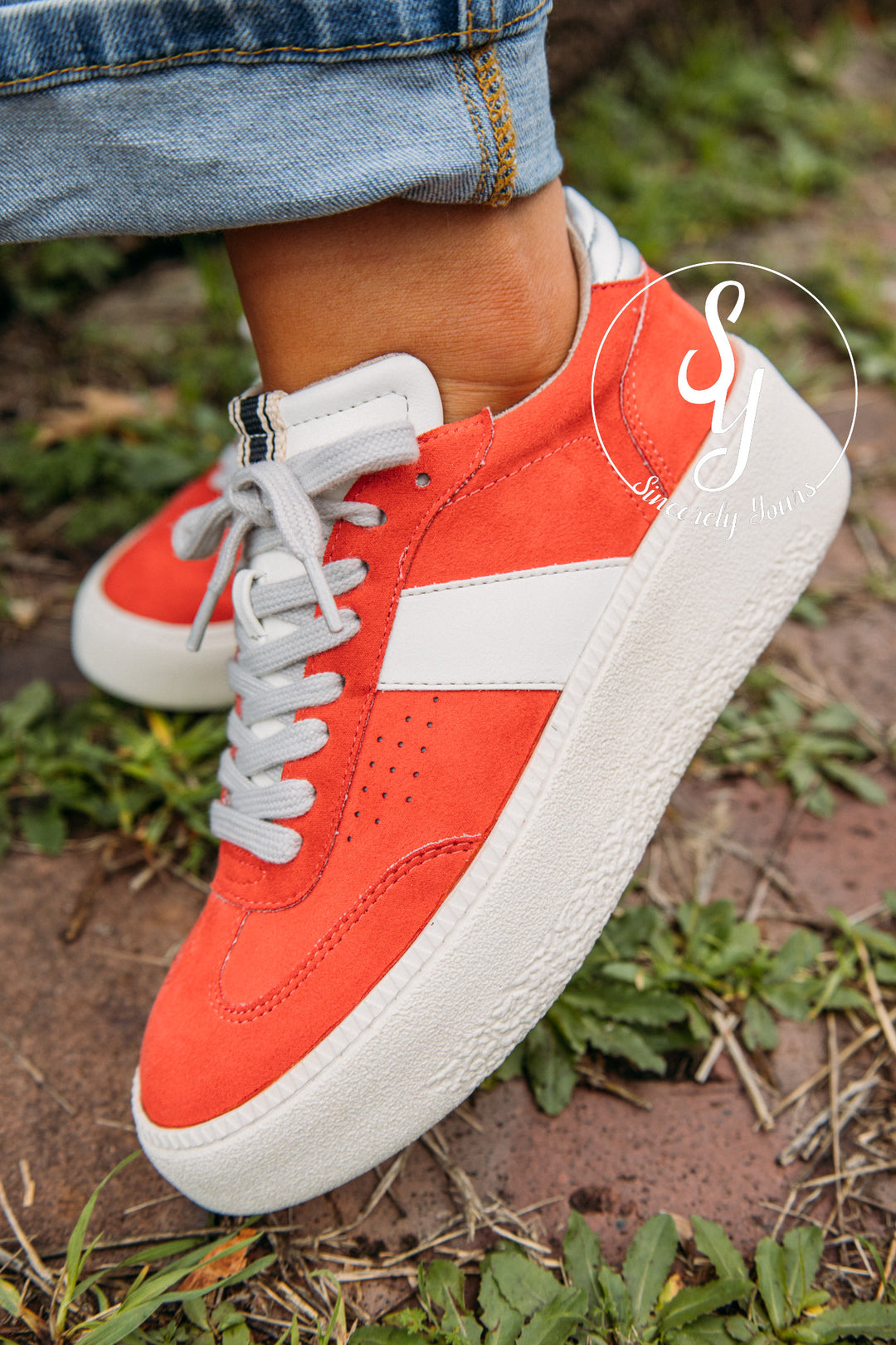 Bright Moment Sneaker - Coral Suede