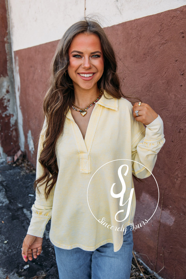 Shoreline Sanctuary Top- Yellow