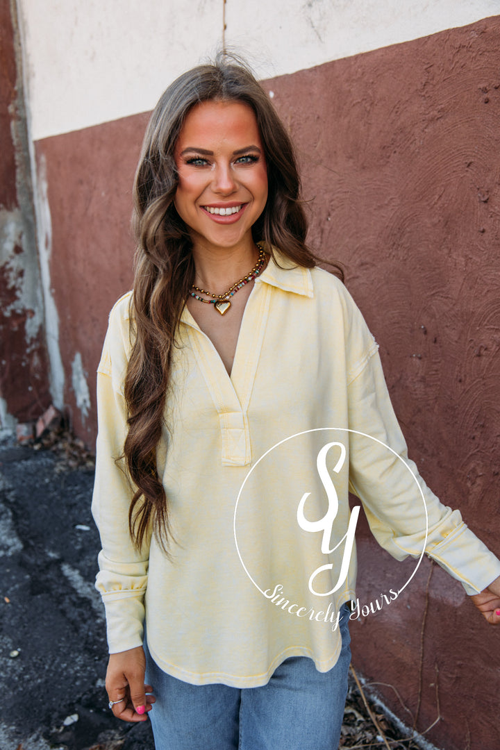 Shoreline Sanctuary Top- Yellow
