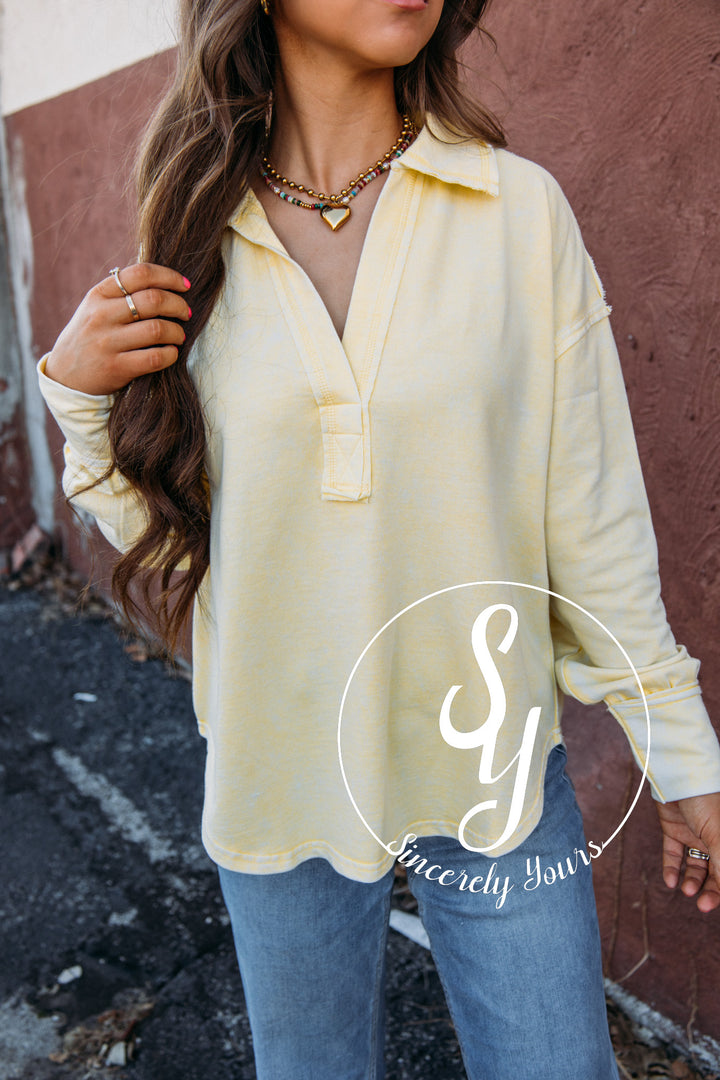 Shoreline Sanctuary Top- Yellow