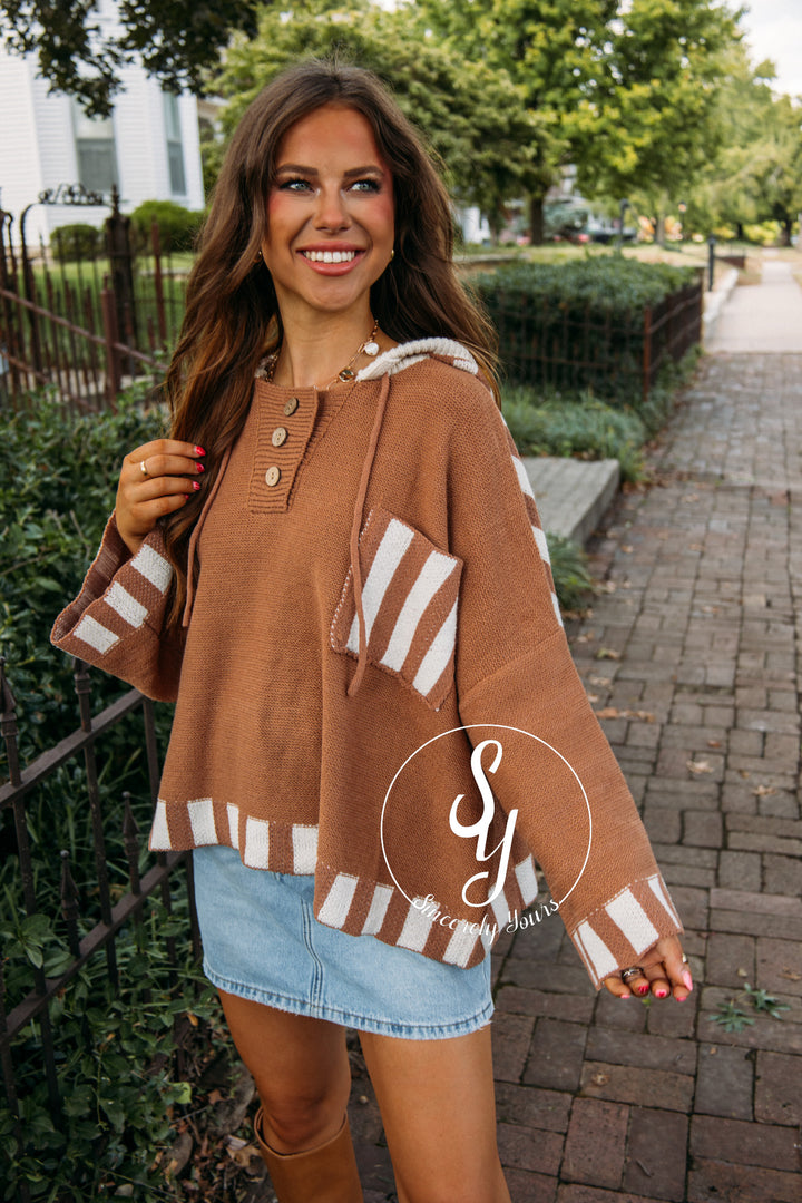 Along The Path Sweater- Rust