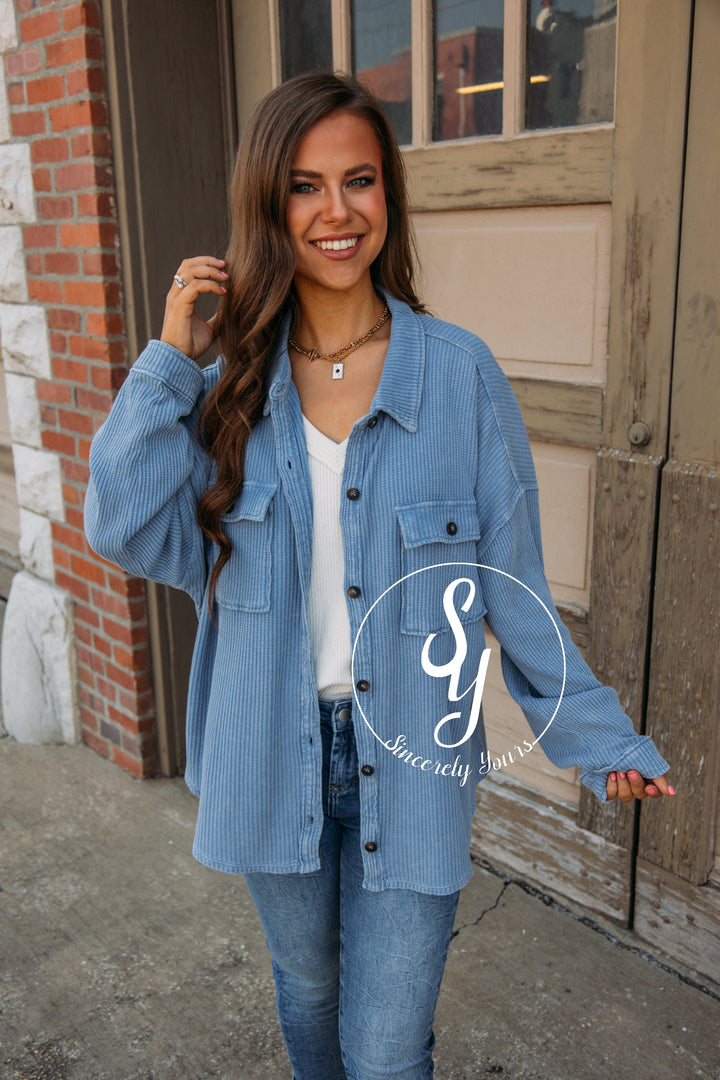 Morning Breeze Jacket - Gray Blue