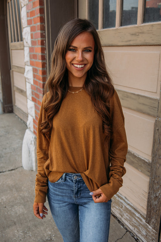 Cinnamon Lane Top - Pale Brown
