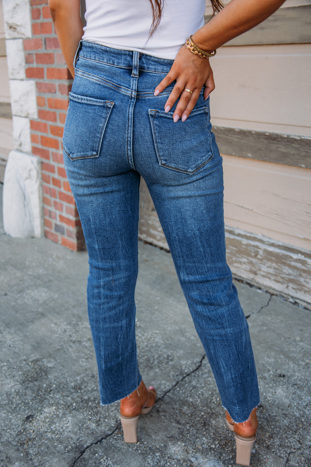 Dear John: Frankie Super High Rise Cropped Straight Denim -Normandy