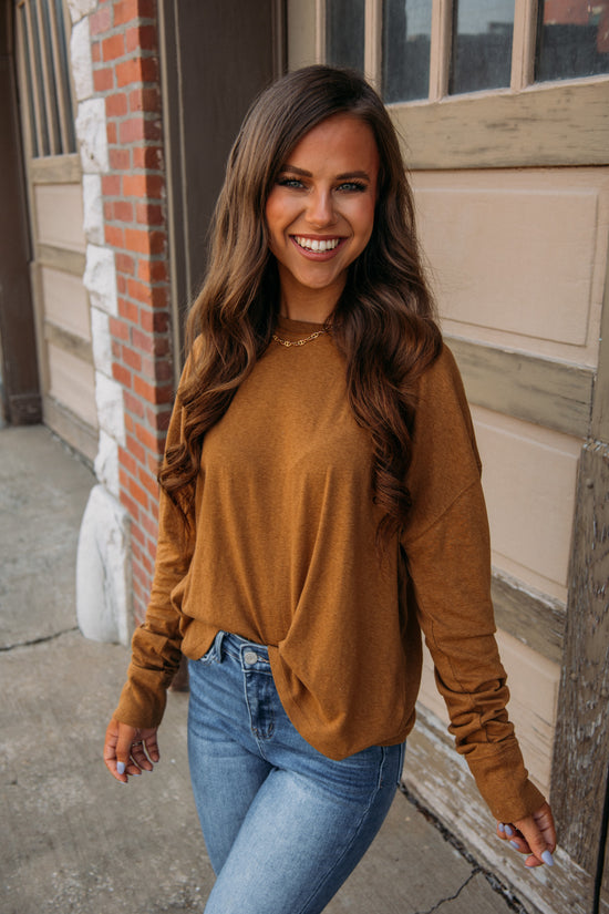 Cinnamon Lane Top - Pale Brown