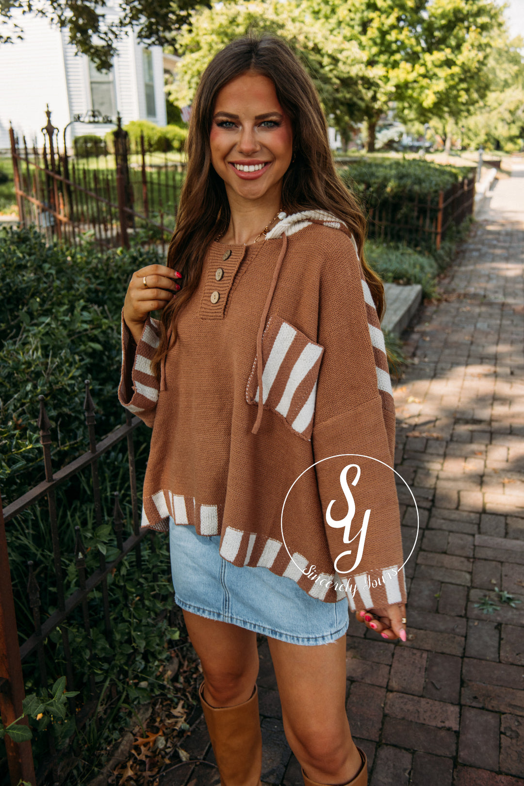 Along The Path Sweater- Rust