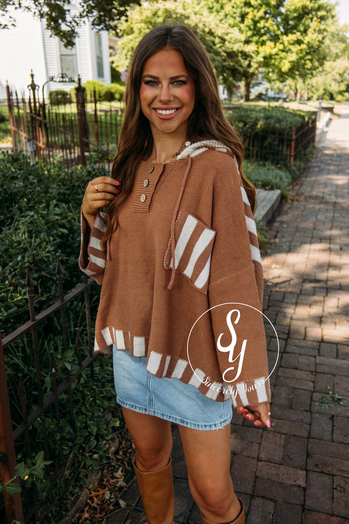 Along The Path Sweater- Rust