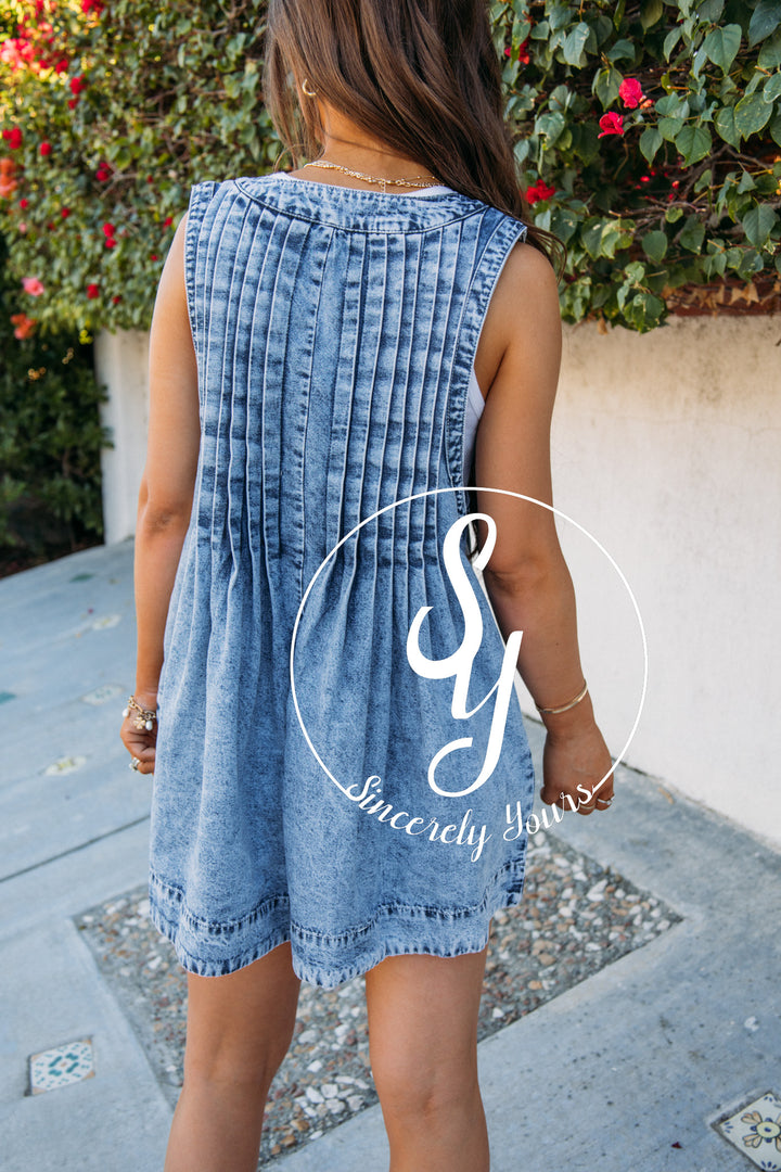 Big City Life Romper- Med Wash