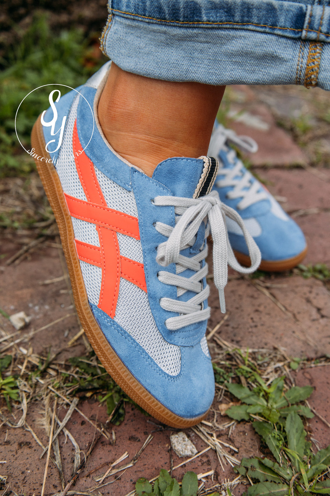 Amber Sneaker - Blue Suede